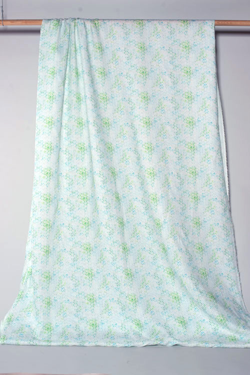 Linen - Cool Tone Shapes on White Linen - Cool Tone Shapes on White