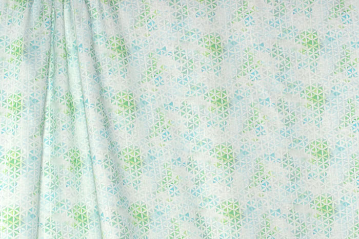 Linen - Cool Tone Shapes on White Linen - Cool Tone Shapes on White