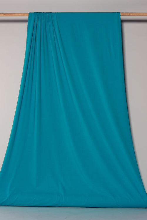 Jersey Knit Rayon/Spandex- Aqua - END CUT Jersey Knit Rayon/Spandex- Aqua - END CUT