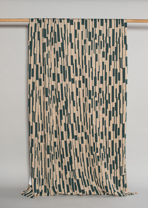 Viscose Twill - Natural & Forest Viscose Twill - Natural & Forest