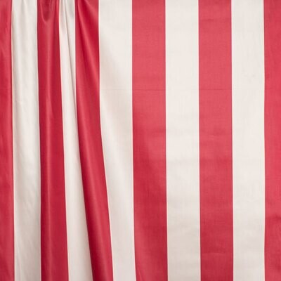 Cotton Sateen - Red & White Stripe 17-822-9