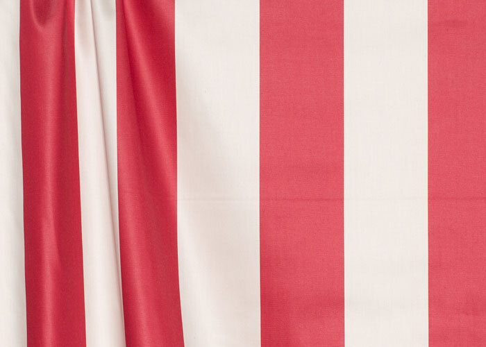 Cotton Sateen - Red & White Stripe Cotton Sateen - Red & White Stripe