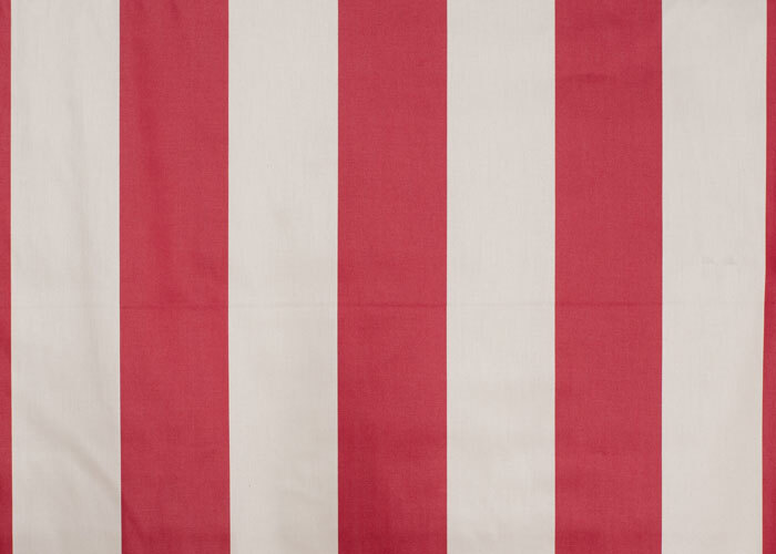 Cotton Sateen - Red &amp; White Stripe