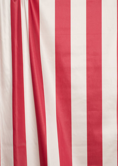 Cotton Sateen - Red & White Stripe Cotton Sateen - Red & White Stripe