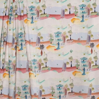Cotton Lawn - Watercolor Landscape 64-223-8
