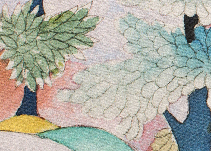 Cotton Lawn - Watercolor Landscape Cotton Lawn - Watercolor Landscape
