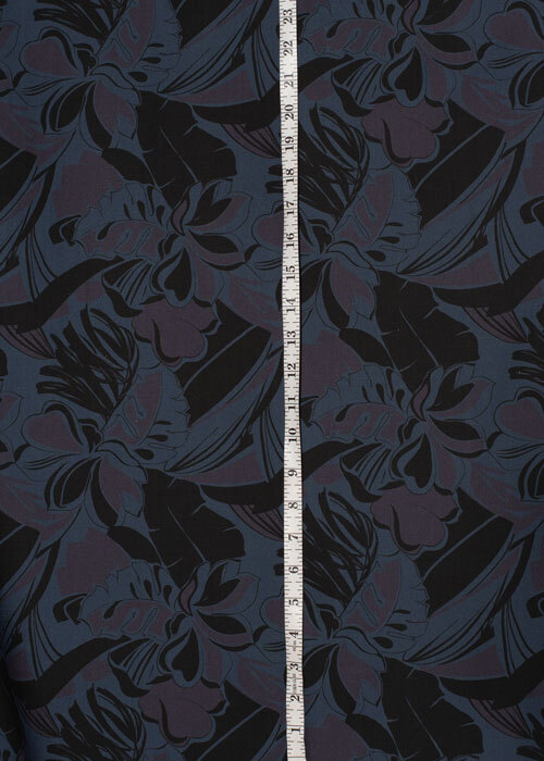 Cotton/Lycra - Slate Blue, Black, & Eggplant Tropical Cotton/Lycra - Slate Blue, Black, & Eggplant Tropical