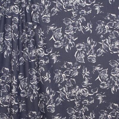 Printed Denim - White Floral 5-323-8
