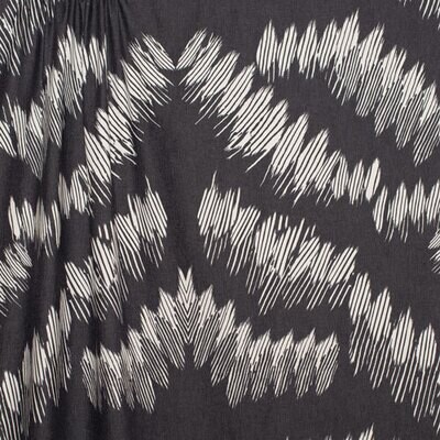 Printed Denim - Black & White Feather 5-323-9
