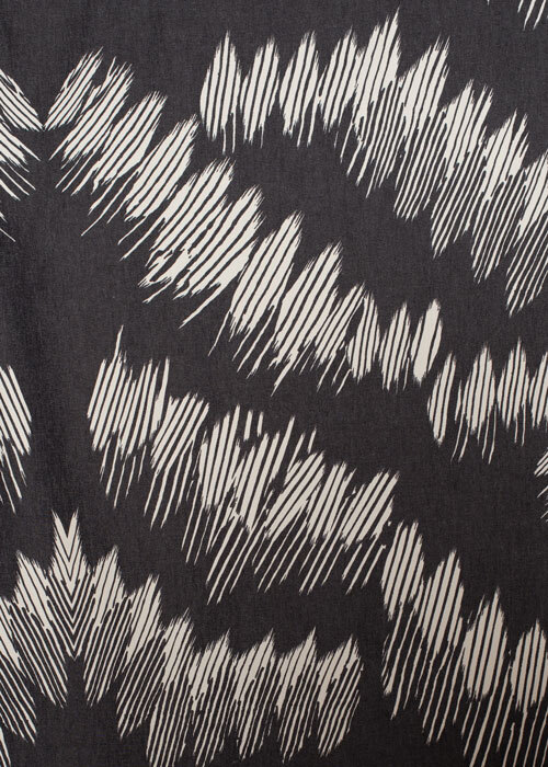 Printed Denim - Black & White Feather Printed Denim - Black & White Feather