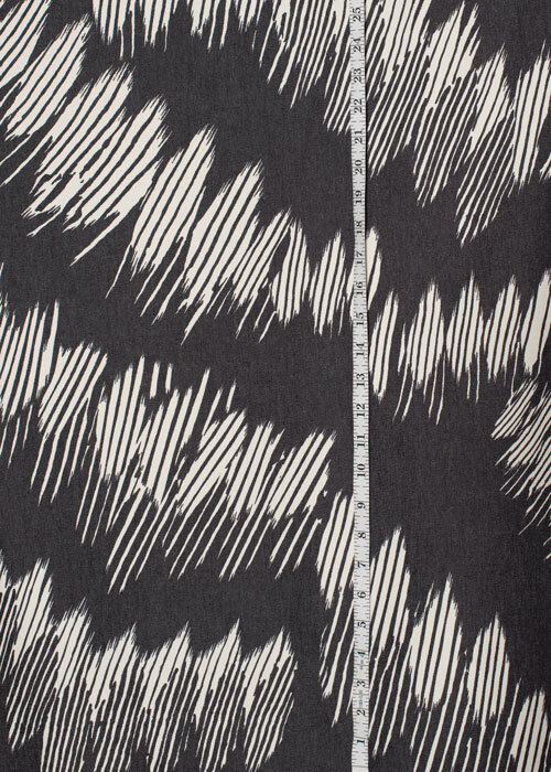 Printed Denim - Black & White Feather Printed Denim - Black & White Feather