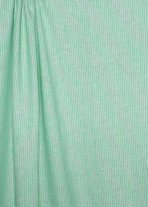 Linen - Green &amp; White Stripe