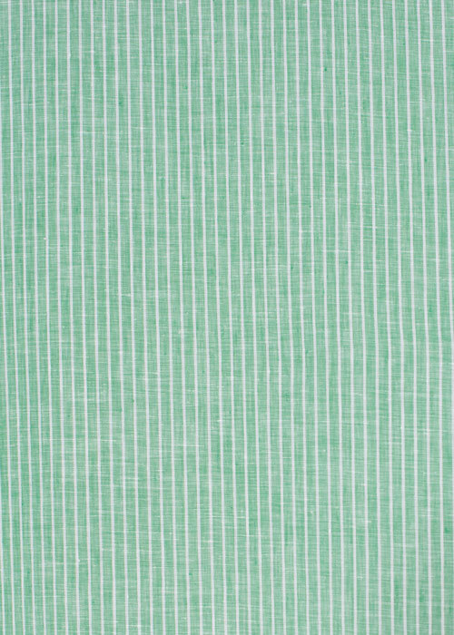 Linen - Green &amp; White Stripe