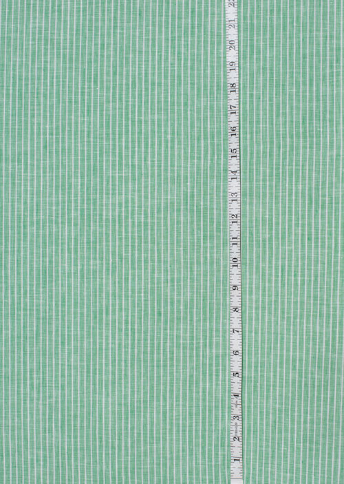 Linen - Green &amp; White Stripe