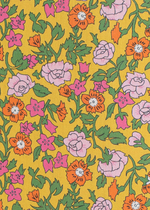 Tana Lawn™ Cotton - Pipkin Meadow - Floral on Gold