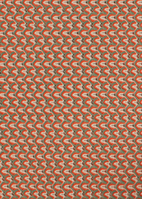 Crochet Knit - Orange and Green Crochet Knit - Orange and Green