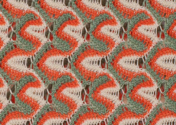 Crochet Knit - Orange and Green Crochet Knit - Orange and Green