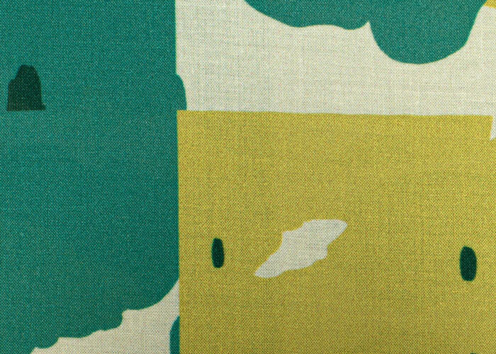 Viscose Challis - Teal & Chartreuse Viscose Challis - Teal & Chartreuse
