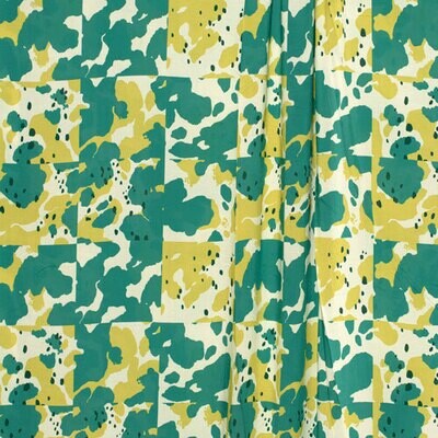 Viscose Challis - Teal & Chartreuse 64-723-10