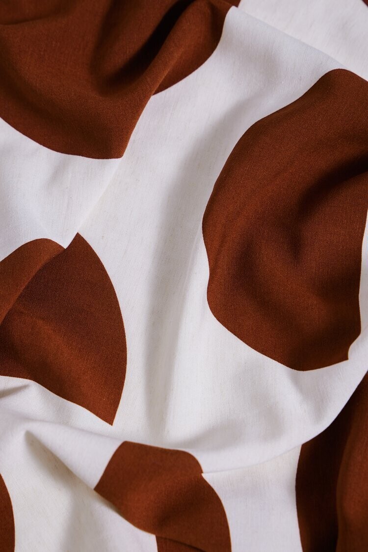 Viscose/Linen - Sienna Red