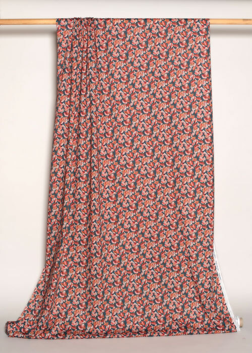 Tana Lawn™ Cotton - Calypso Teal & Orange Tana Lawn™ Cotton - Calypso Teal & Orange