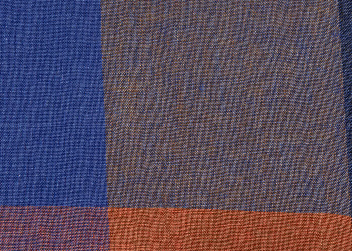 Linen - Blue & Chocolate Plaid Linen - Blue & Chocolate Plaid