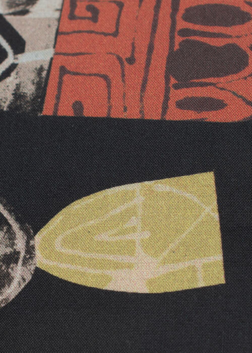 Cotton - Multi Collage on Black