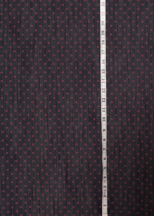 Cotton Chambray - Pink Daisy Cotton Chambray - Pink Daisy