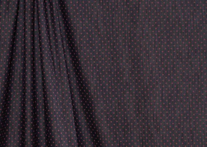 Cotton Chambray - Pink Daisy Cotton Chambray - Pink Daisy