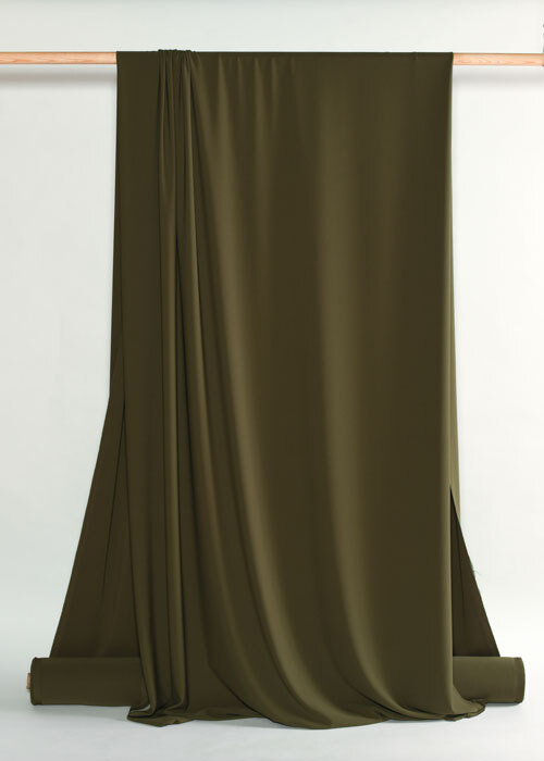 Matte Stretch Crepe - Olive Matte Stretch Crepe - Olive