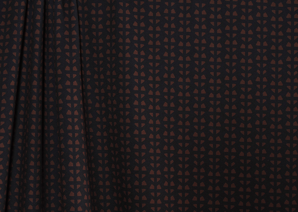 Novelty Scuba Print - Black and Brown Novelty Scuba Print - Black and Brown