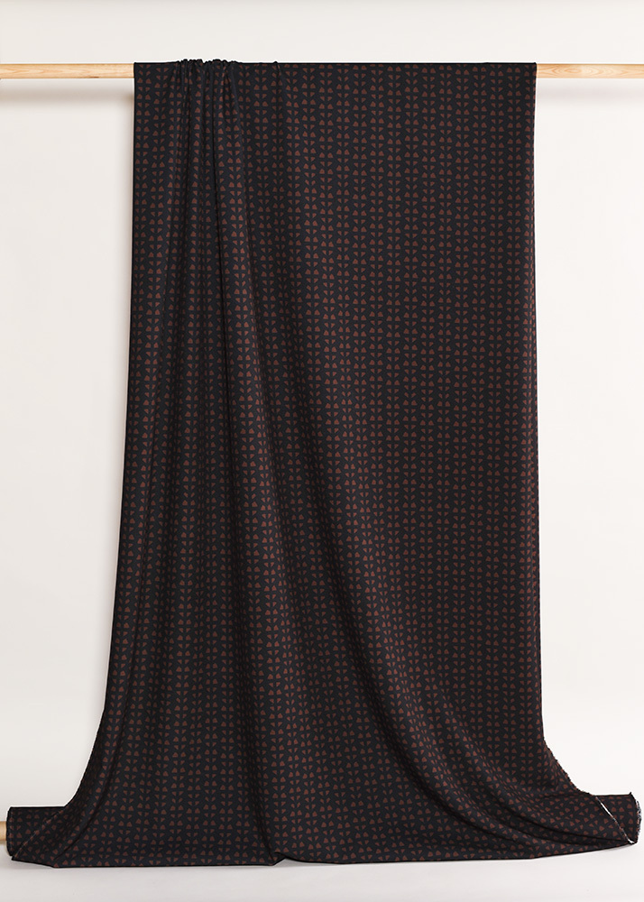 Novelty Scuba Print - Black and Brown Novelty Scuba Print - Black and Brown