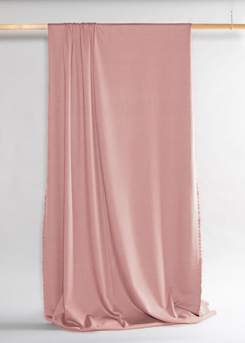 Two-Face Interlock Knit - Powder Pink - END CUT Two-Face Interlock Knit - Powder Pink - END CUT