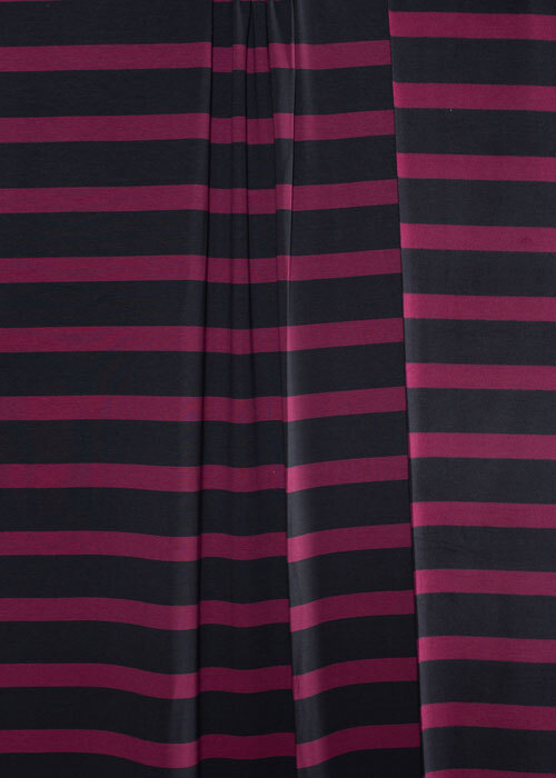 Sweatshirt Fleece - Navy & Cranberry Stripe Sweatshirt Fleece - Navy & Cranberry Stripe