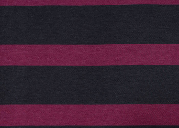 Sweatshirt Fleece - Navy & Cranberry Stripe Sweatshirt Fleece - Navy & Cranberry Stripe