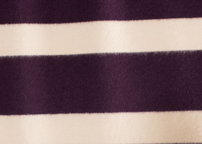 Sweatshirt Fleece - Purple & Cream Stripe - 2.75 yard cut Sweatshirt Fleece - Purple & Cream Stripe - 2.75 yard cut