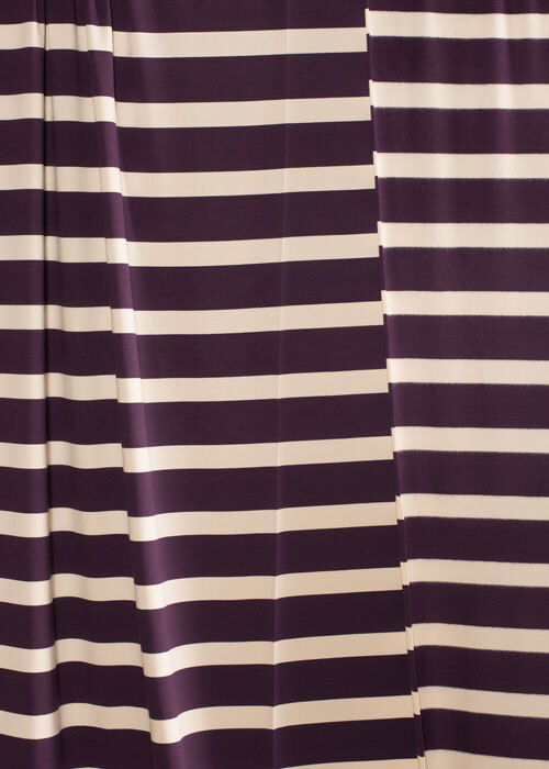Sweatshirt Fleece - Purple & Cream Stripe - 2.75 yard cut Sweatshirt Fleece - Purple & Cream Stripe - 2.75 yard cut