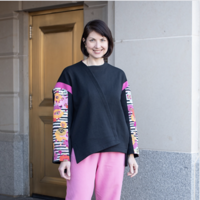 Japonesque Top Kit - Black Floral Stripe SC24_JK_BFT