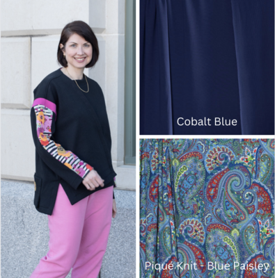 Japonesque Top Kit - Cobalt Blue & Paisley Stripe SC24_JK_CBP
