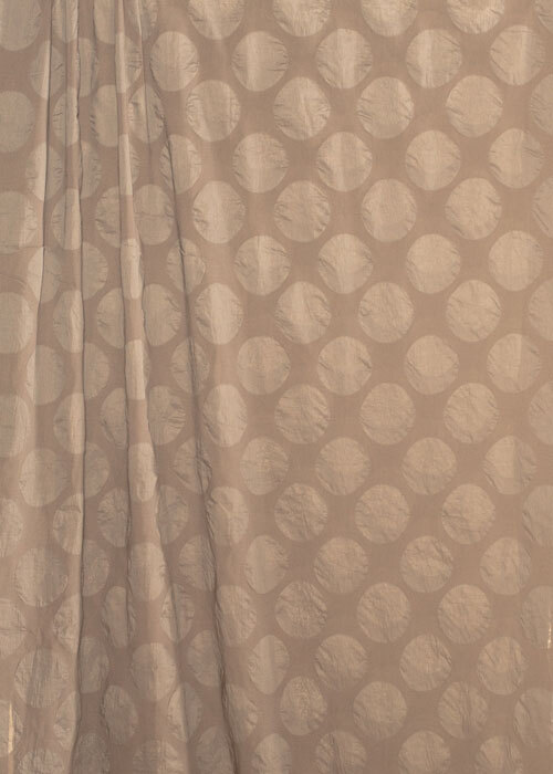 Textured Cotton - Putty Polka Dot - END CUT Textured Cotton - Putty Polka Dot - END CUT