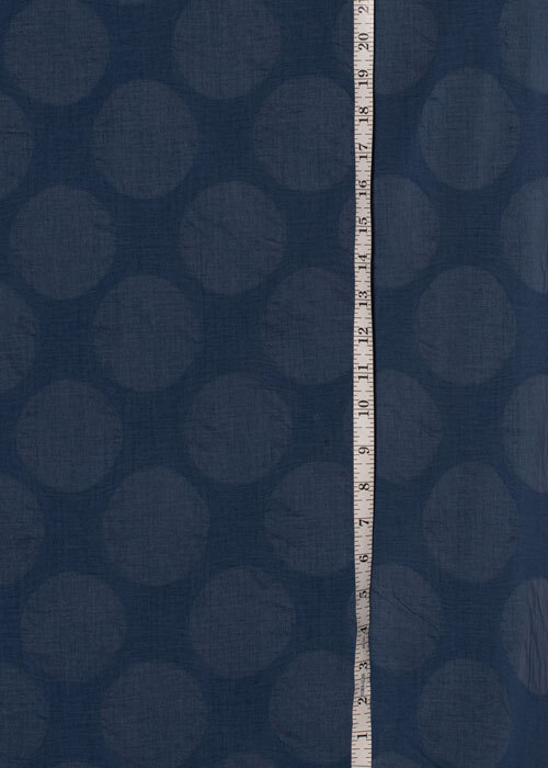 Textured Cotton - Navy Polka Dot