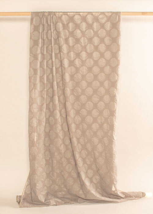 Textured Cotton - Putty Polka Dot - END CUT Textured Cotton - Putty Polka Dot - END CUT