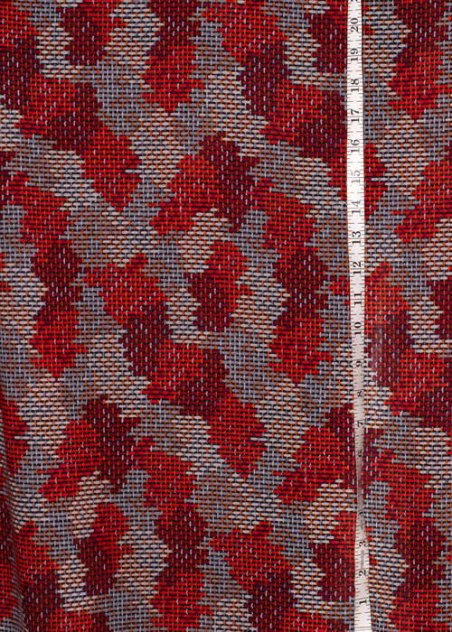 Wool Challis - Slate Blue & Burgundy Faux Weave - 1 1/2 YARD Wool Challis - Slate Blue & Burgundy Faux Weave - 1 1/2 YARD