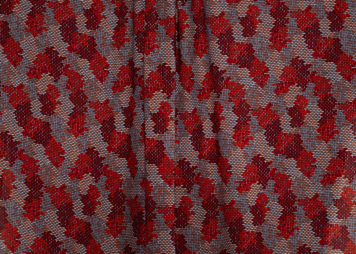 Wool Challis - Slate Blue & Burgundy Faux Weave - 1 1/2 YARD Wool Challis - Slate Blue & Burgundy Faux Weave - 1 1/2 YARD