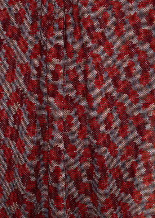 Wool Challis - Slate Blue & Burgundy Faux Weave - 1 1/2 YARD Wool Challis - Slate Blue & Burgundy Faux Weave - 1 1/2 YARD
