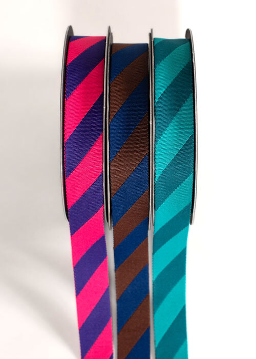 Webbing - Chocolate and Royal Blue Stripe