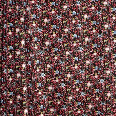 Polyester - Multi Mosaic Garden on Black 21-124-4
