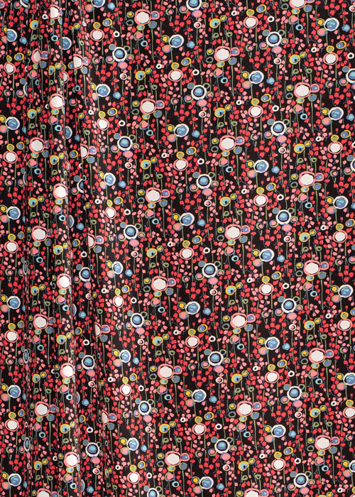 Polyester - Multi Mosaic Garden on Black Polyester - Multi Mosaic Garden on Black