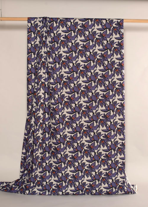 Cotton Poplin - Blue Floral