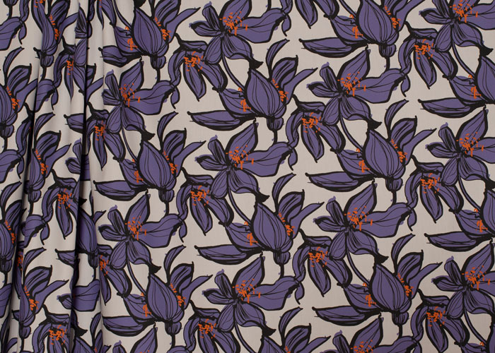 Cotton Poplin - Blue Floral